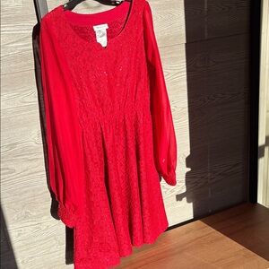 Bonnie Jean Scarlet Lace Girls Dress